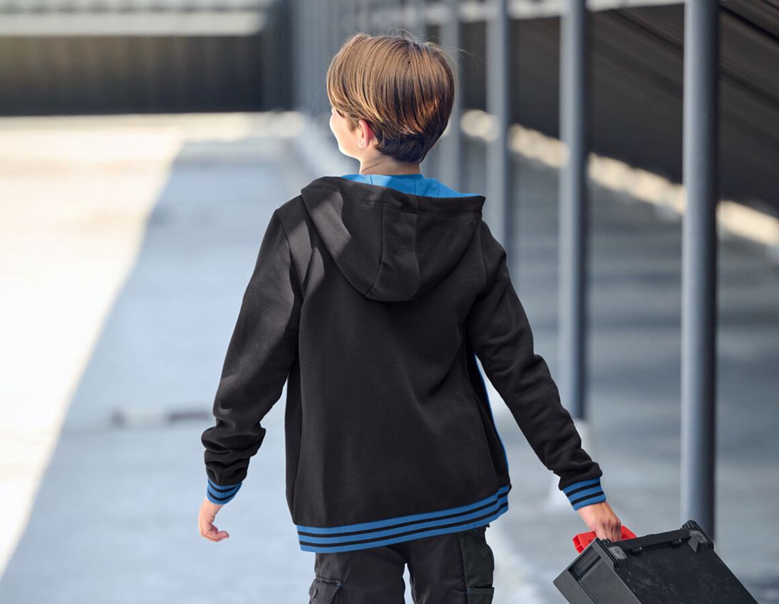 Hauts: Hoody sweat zippé e.s.motion 2020, enfants + graphite/bleu gentiane 2