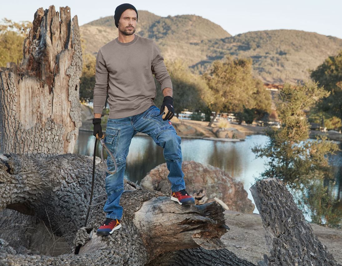 Hauts: e.s. Sweatshirt vintage poly cotton + taupe vintage 1