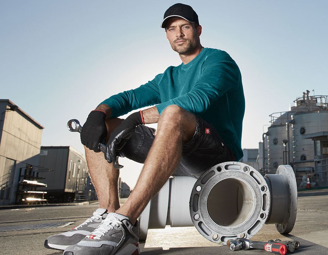 Shirts & Co.: e.s. Sweatshirt vintage poly cotton + dunkelcyan vintage 1