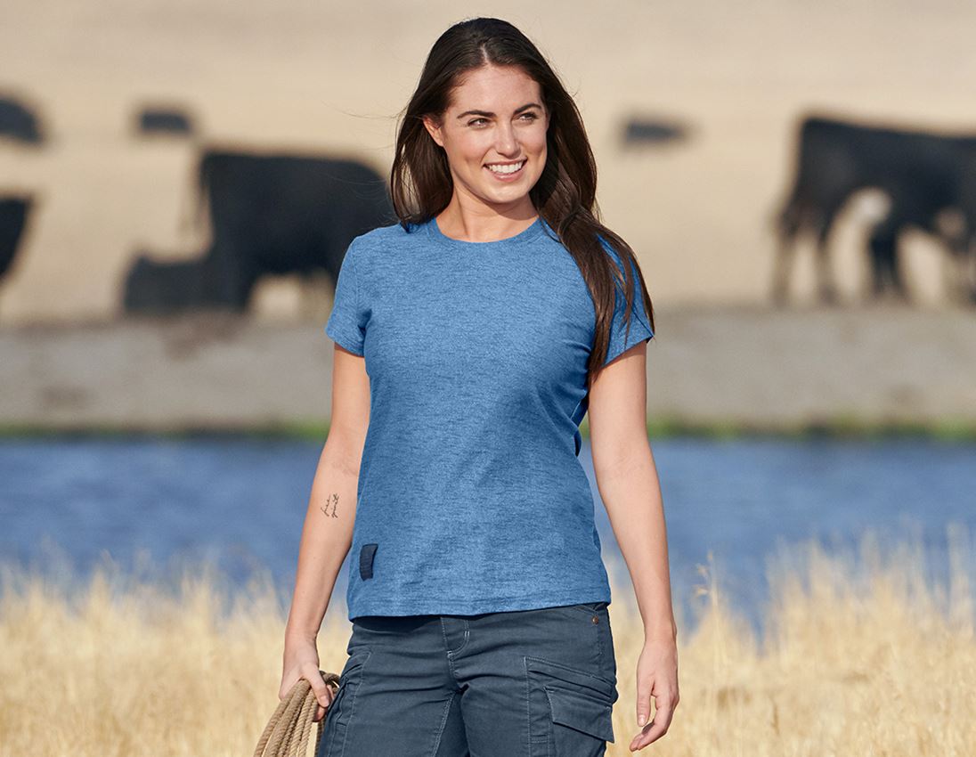 Shirts & Co.: T-Shirt e.s.vintage, Damen + arktikblau melange