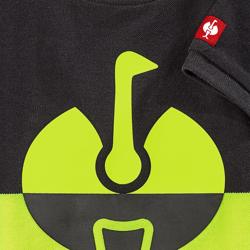 Thèmes: e.s. Pique-Shirt colourblock, enfants + noir/jaune fluo 2