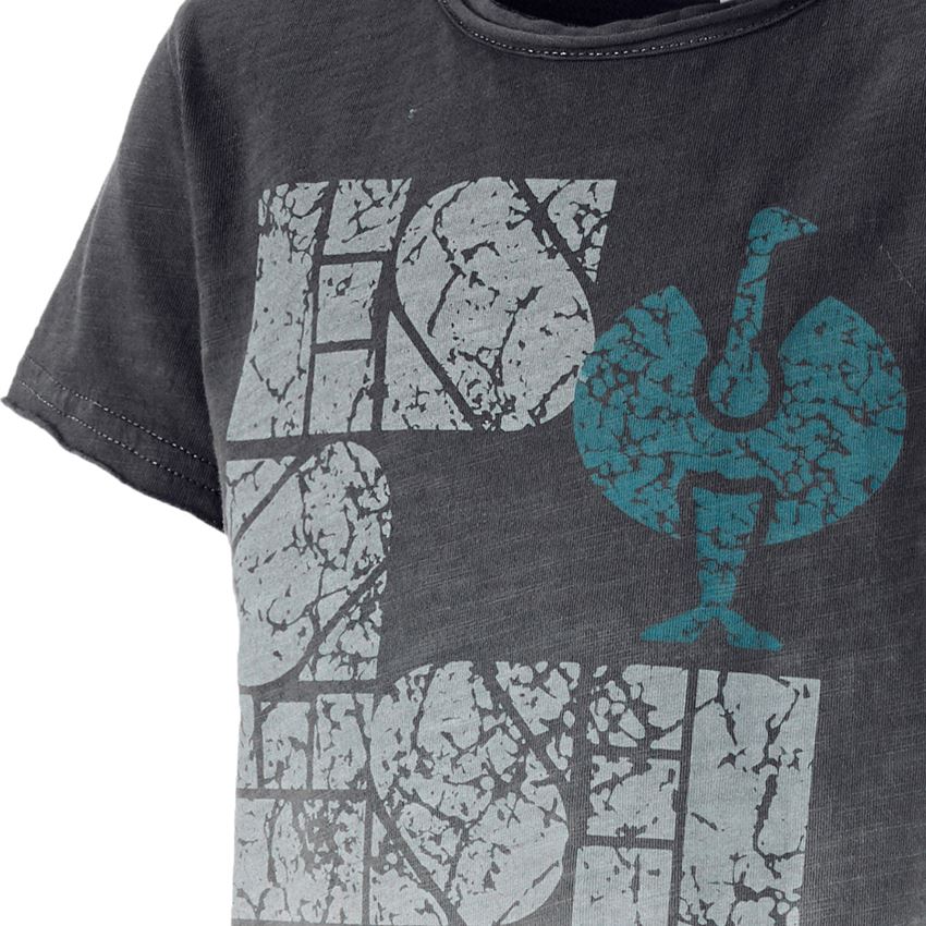 Hauts: e.s. T-Shirt denim workwear, enfants + noir oxyde vintage 2