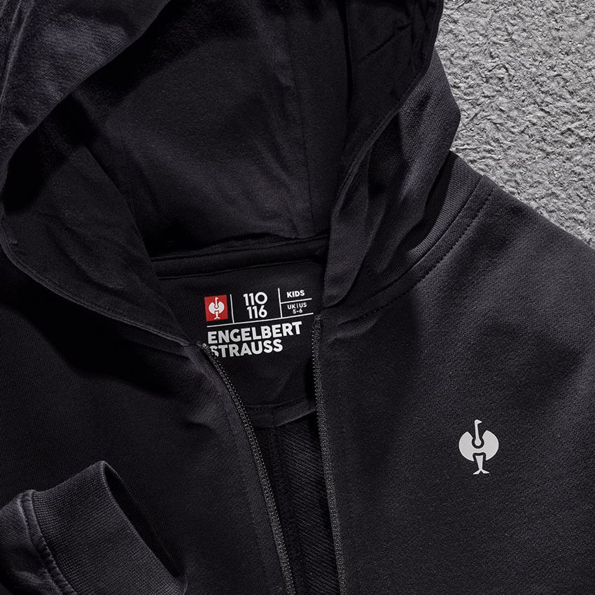 Hauts: Veste sweat à capuche e.s.motion ten, enfants + noir oxyde vintage 2