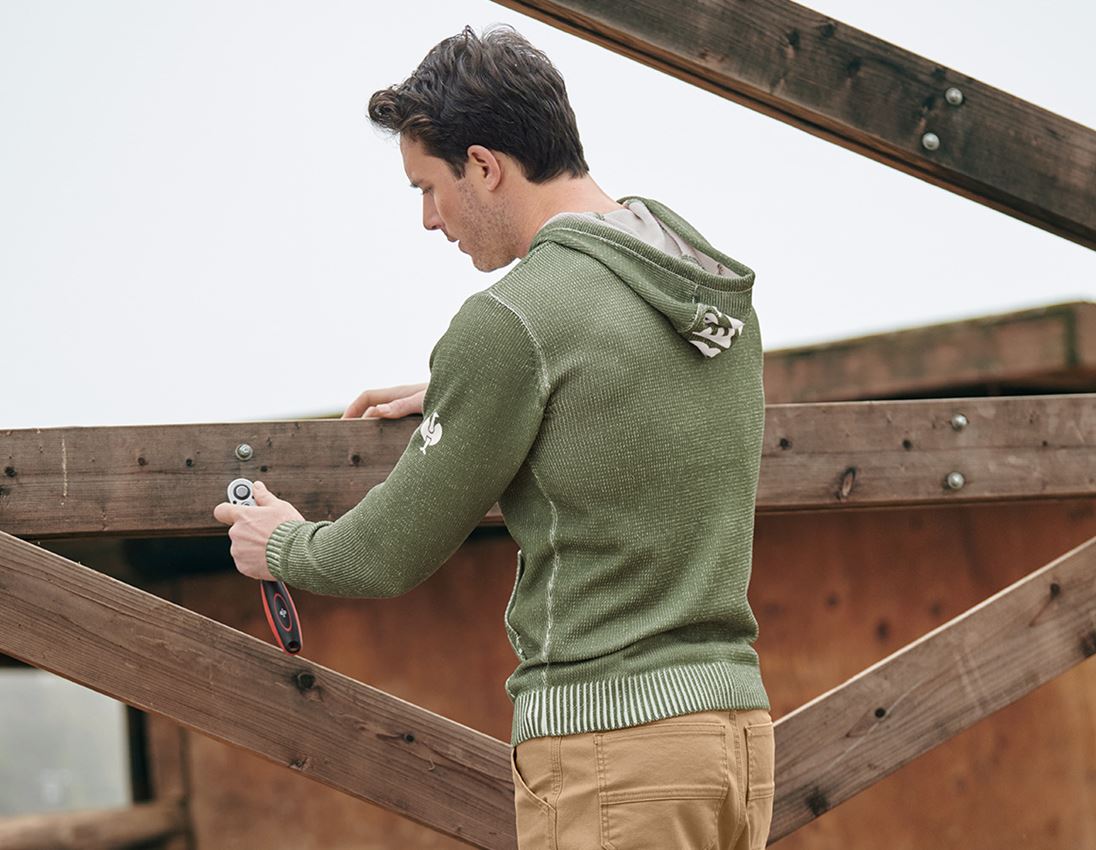 Shirts, Pullover & more: Knitted hoody e.s.iconic + mountaingreen 2