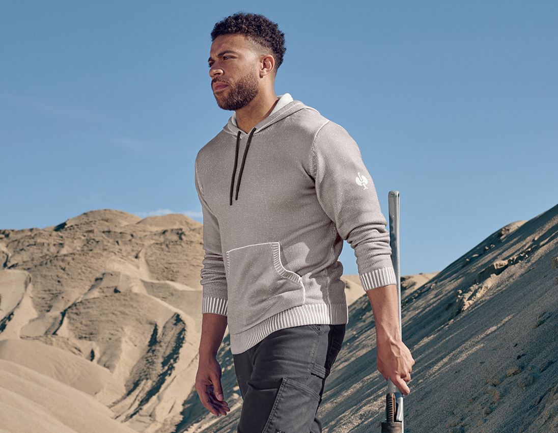 Shirts, Pullover & more: Knitted hoody e.s.iconic + dolphingrey