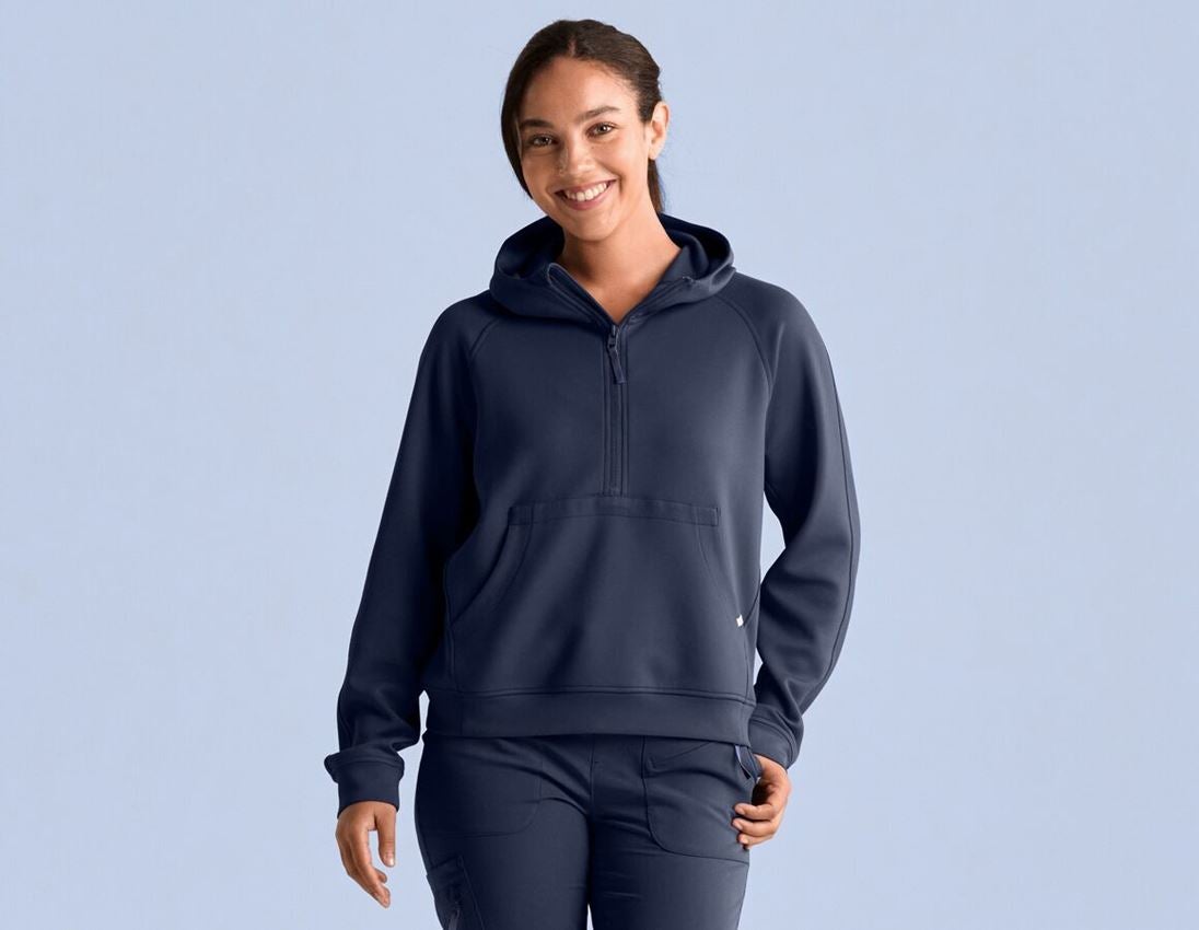 Shirts, Pullover & more: Modal Hoody e.s.avida, ladies' + navy