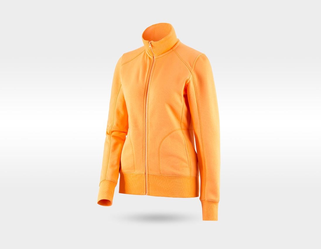 Vêtements: KIT : Veste sweat+Hoody sweat zippé poly cotton,f. + orange clair
