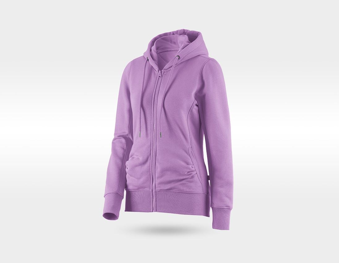 Bekleidung: SET: Sweatjacke + Hoody-Sweatjacke poly cotton, D. + lavendel 1