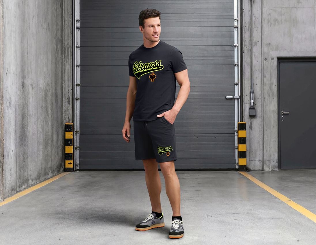 Hauts: T-Shirt e.s.e:pic + noir/jaune fluo/orange fluo 1