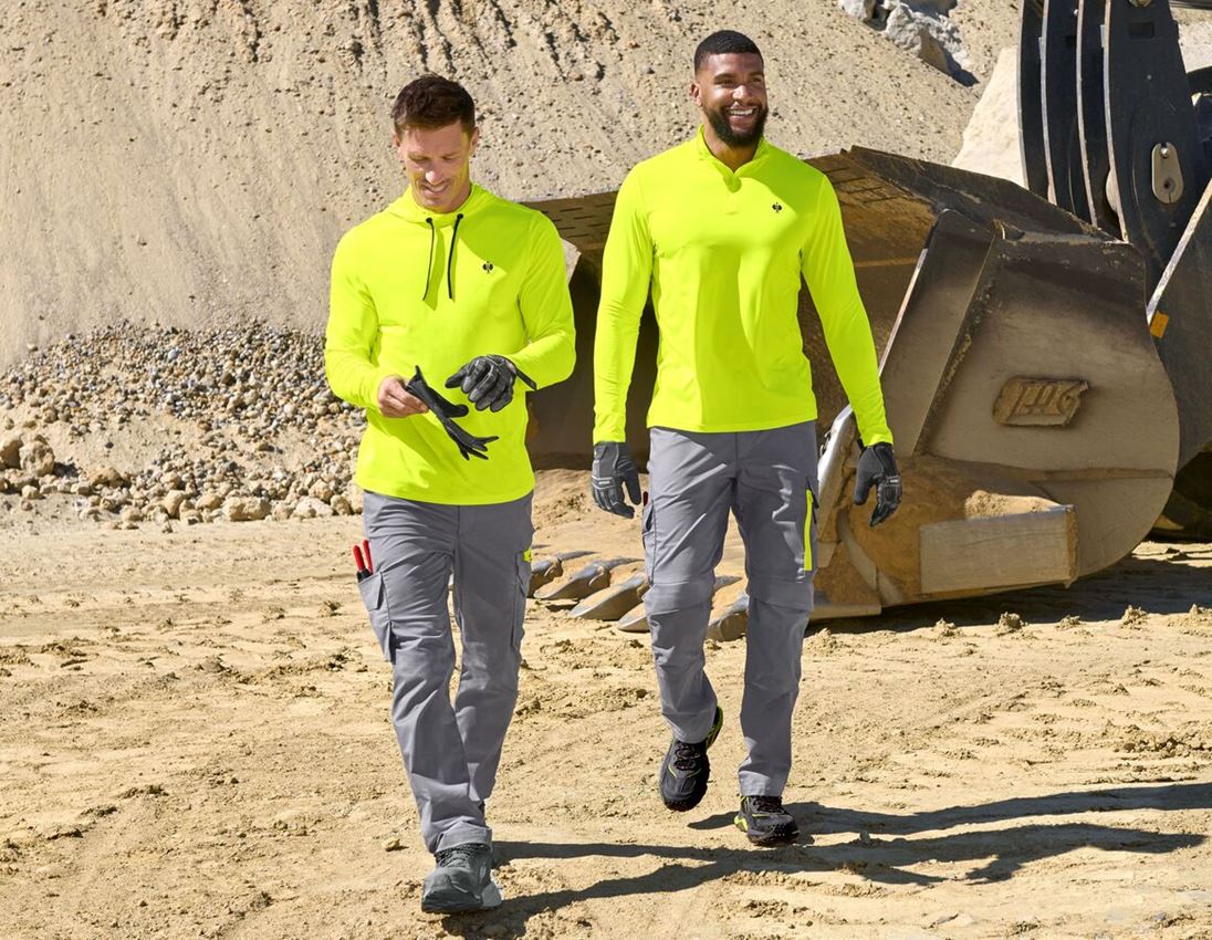 Clothing: Visibility function. hoody-longsleeve UV e.s.trail + high-vis yellow/black 3