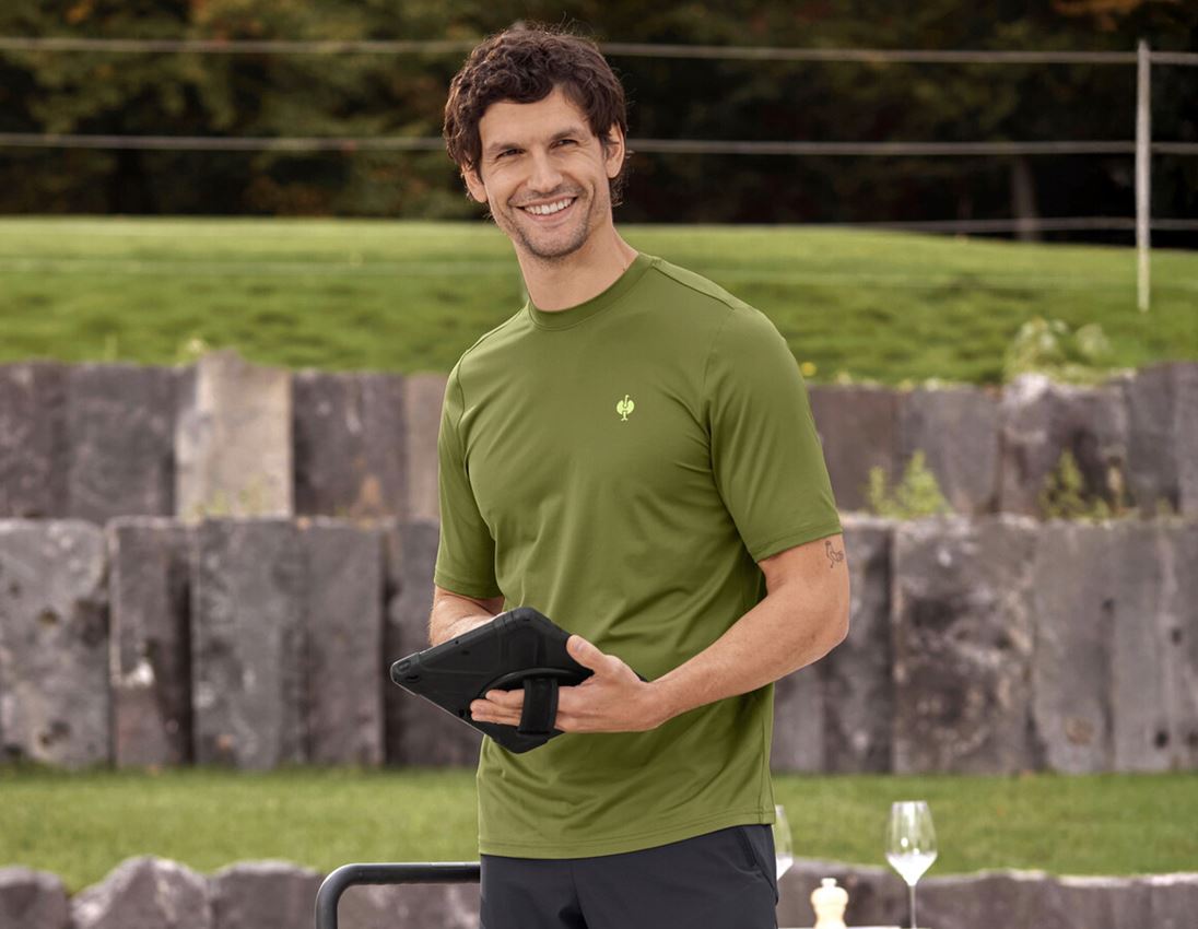 Hauts: T-Shirt fonctionnel UV e.s.trail + vert genévrier/vert citron 3