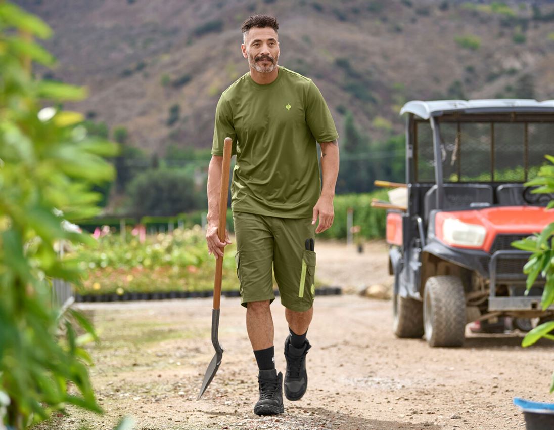 Hauts: T-Shirt fonctionnel UV e.s.trail + vert genévrier/vert citron 1