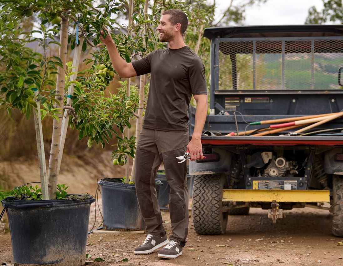 Hauts: T-Shirt fonctionnel UV e.s.trail + marron/noisette 2