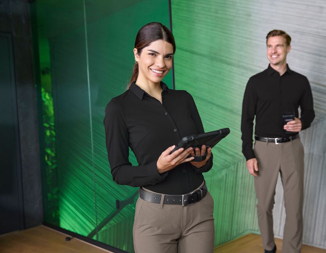 Shirts, Pullover & more: e.s. Piqué-Business Blouse + black 3