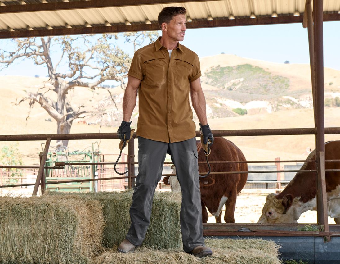 Shirts, Pullover & more: Work shirt e.s.t:aktik, short sleeved + desertbrown 2