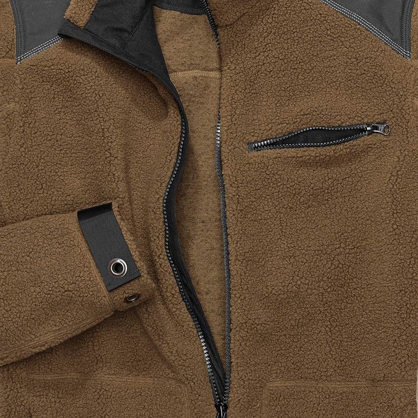 Work Jackets: Faux fur jacket e.s.roughtough  + walnut 2