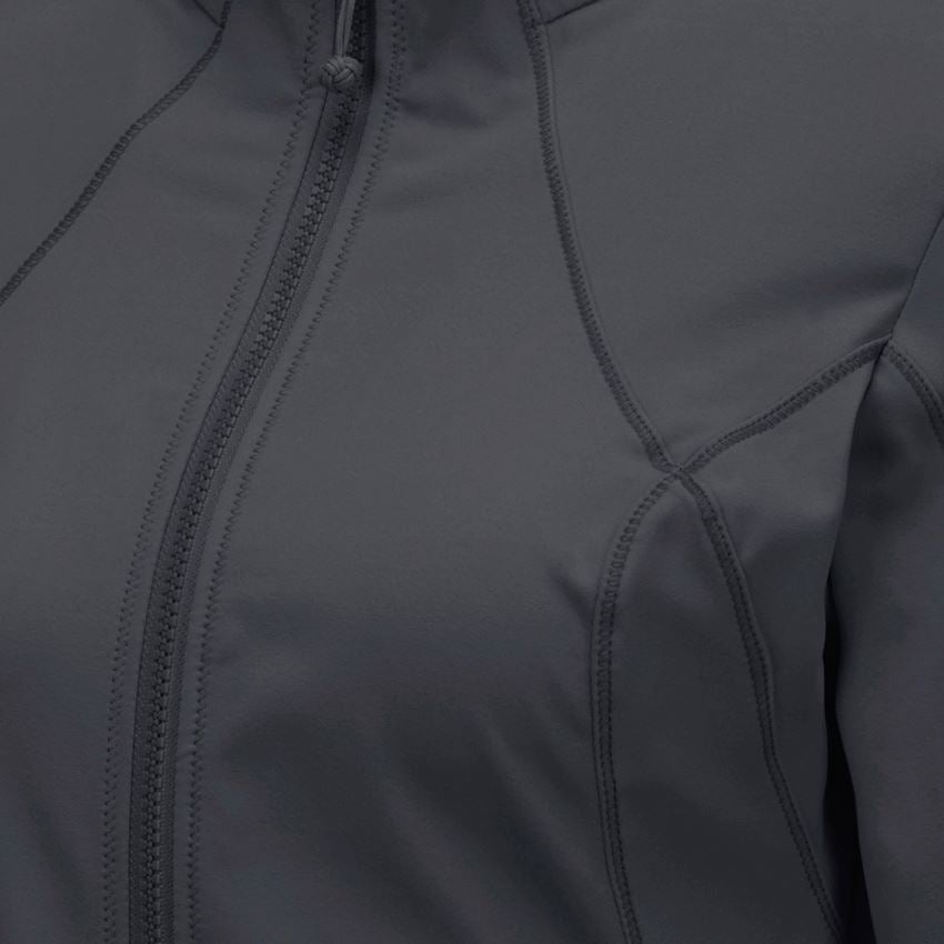 Jacken: e.s. Funktions Sweatjacke solid, Damen + anthrazit 2