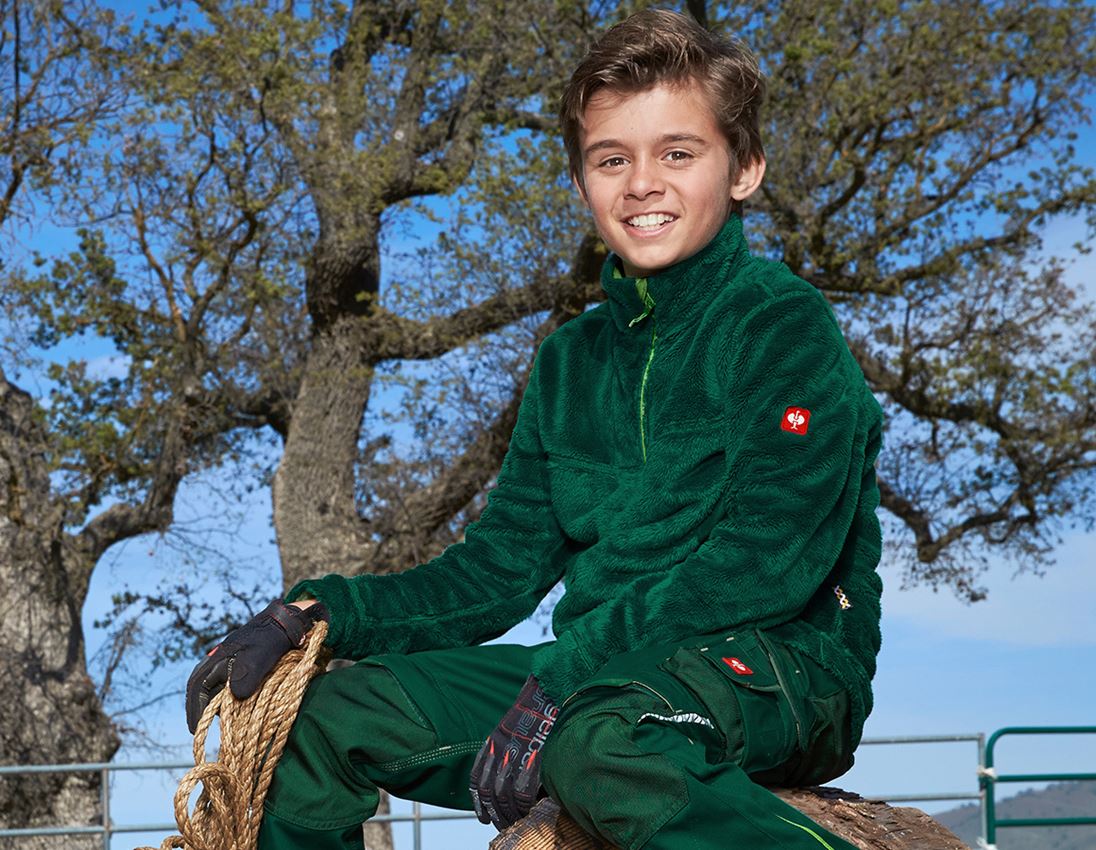 Hauts: Pull camionneur Highloft e.s.motion 2020, enfants + vert/vert d'eau