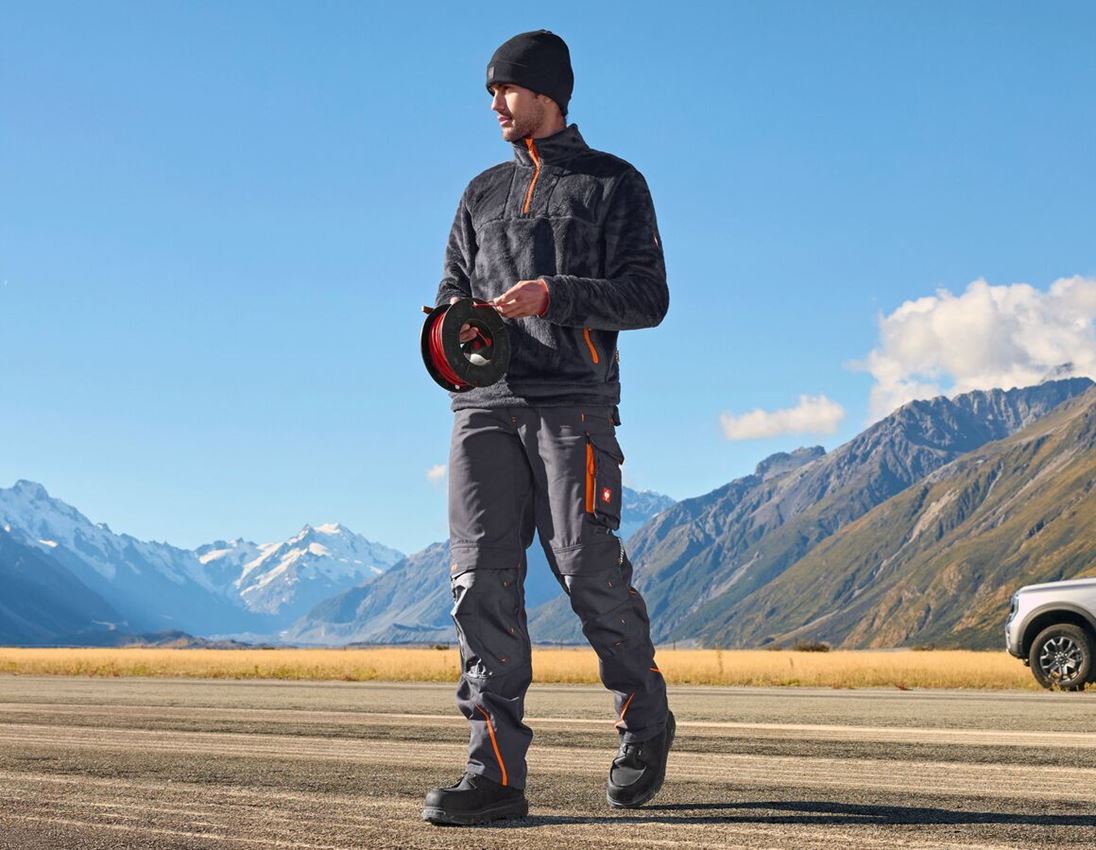 Pull camionneur Highloft e s motion 2020 anthracite/orange fluo Strauss
