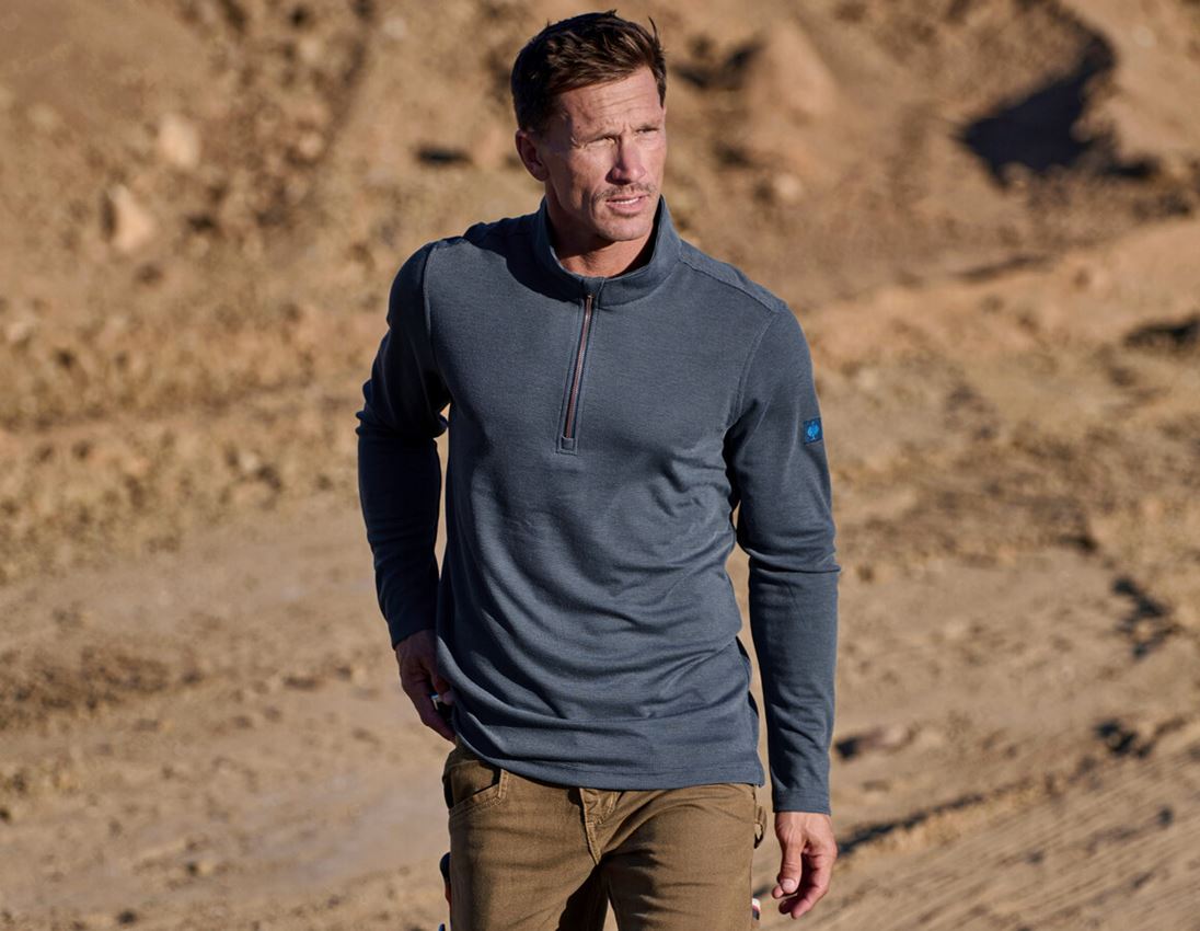 Hauts: Pull camionneur e.s.vintage + bleu arctique