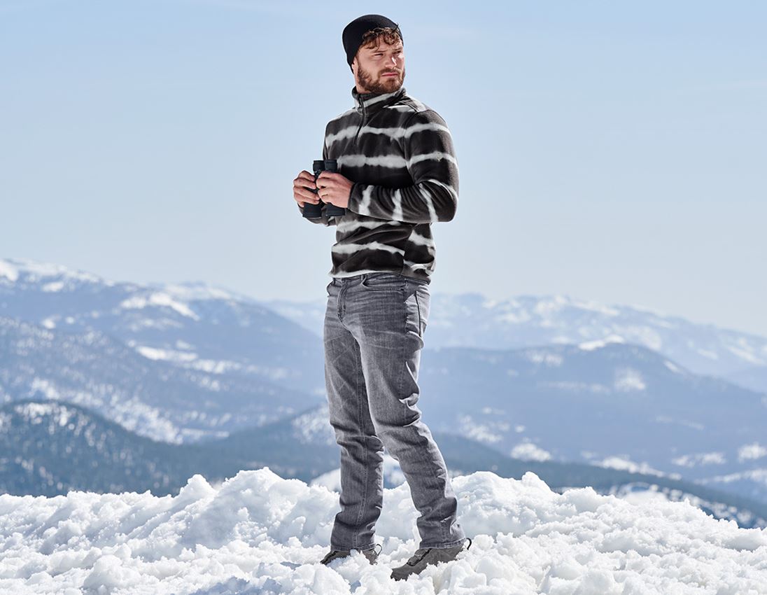 Themen: Fleece Troyer tie-dye e.s.motion ten + oxidschwarz/magnetgrau 1