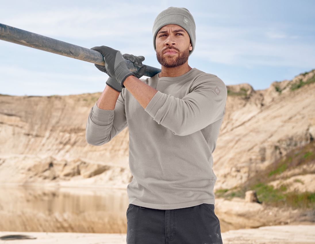 Hauts: Pullover à col rond e.s.iconic + gris dauphin 1