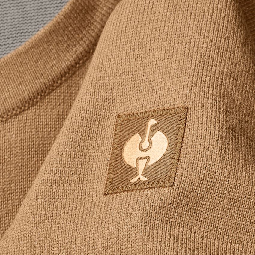 Shirts, Pullover & more: Knitted pullover e.s.iconic + almondbrown 2