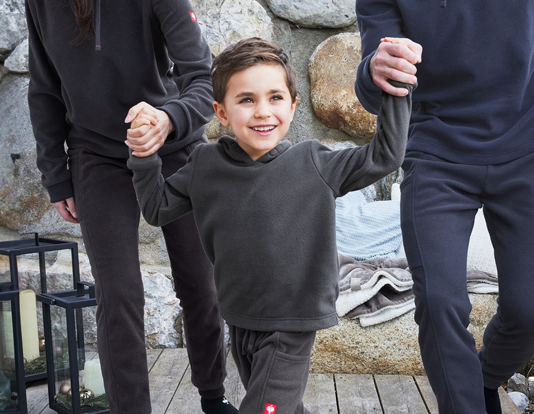 Accessoires: e.s. Fleece Hoody, Kinder + anthrazit