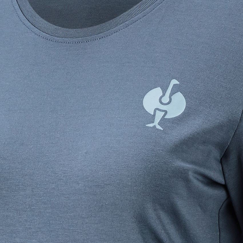 Accessoires: e.s. Haut à manches longues pyjama, femmes + bleu oxyde 2