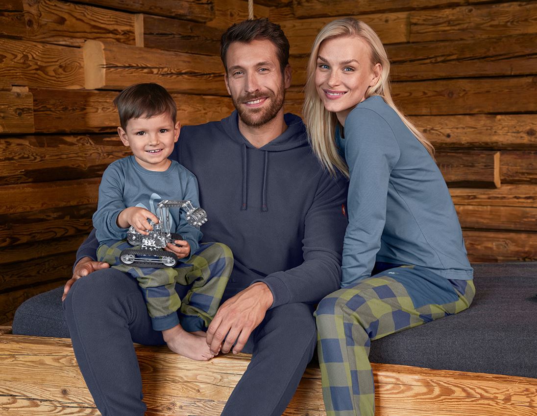 Accessoires: e.s. Haut à manches longues pyjama, femmes + bleu oxyde 2