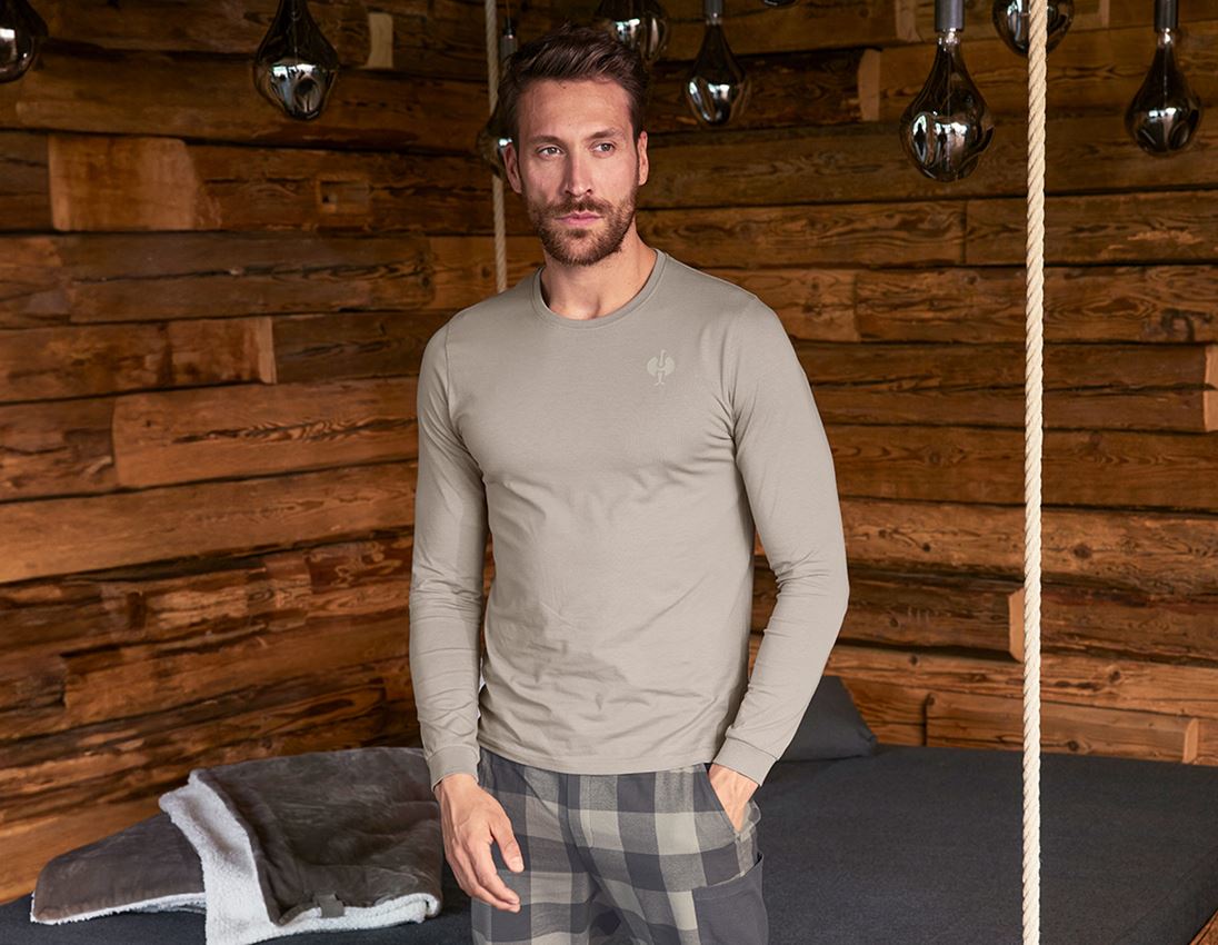 Shirts & Co.: e.s. Pyjama Longsleeve + delphingrau