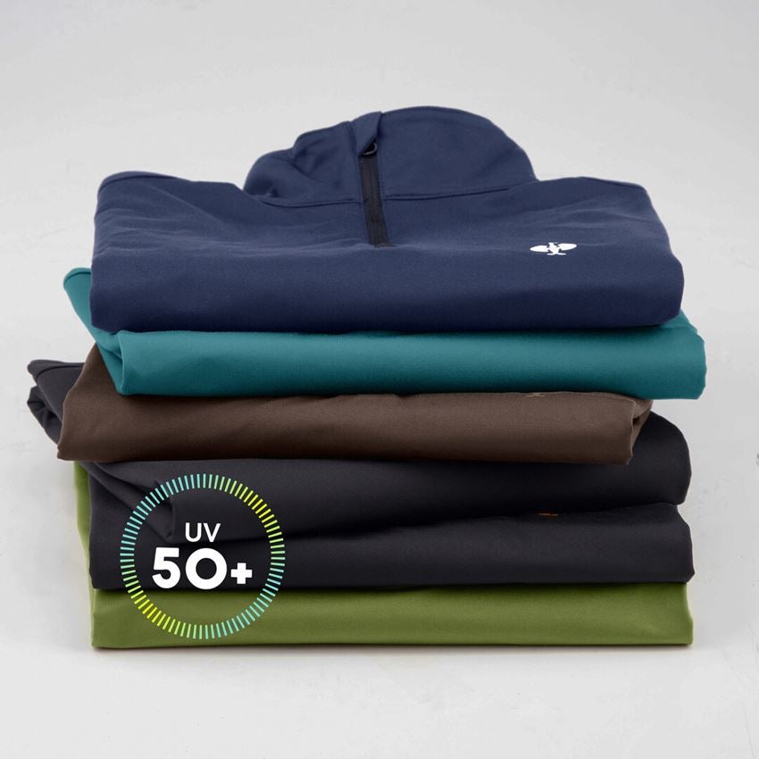 Shirts, Pullover & more: Functional troyer-longsleeve UV e.s.trail + emeraldgreen/chromeyellow 2