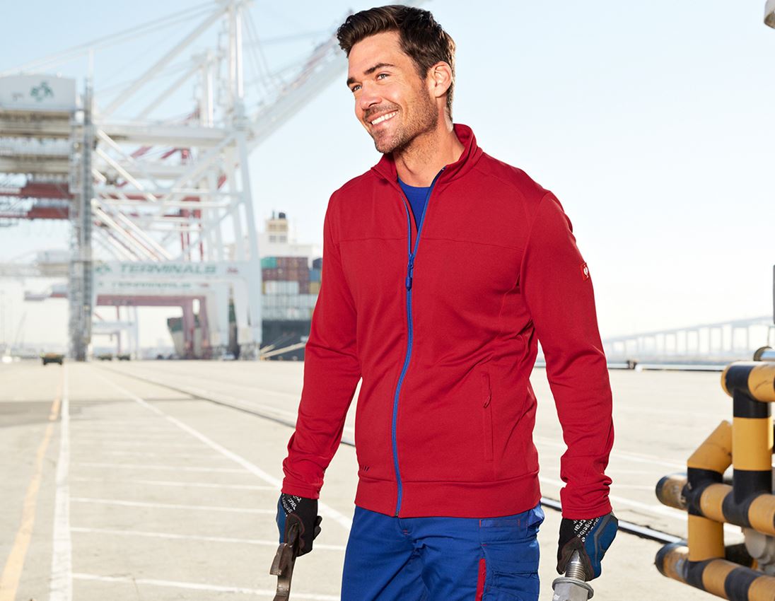 Topics: FIBERTWIN® clima-pro jacket e.s.motion 2020 + fiery red/royalblue