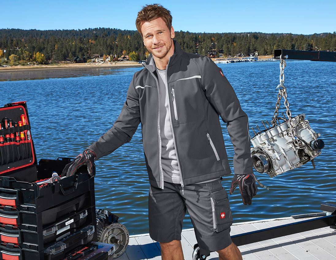 Themen: Softshelljacke e.s.motion 2020 + anthrazit/platin 1