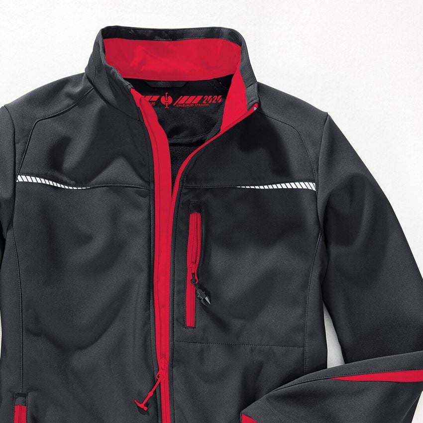 Work Jackets: Softshell jacket e.s.motion 2020 + graphite/fiery red 2