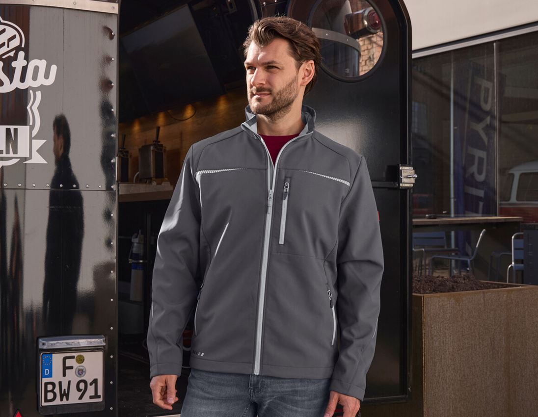 Topics: Softshell jacket e.s.motion 2020 + anthracite/platinum 2