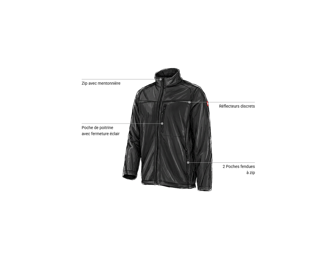Thèmes: Veste Softshell e.s.motion 2020 + noir 1