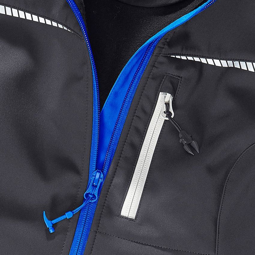Work Jackets: Softshell jacket e.s.motion 2020, ladies' + graphite/gentianblue 2
