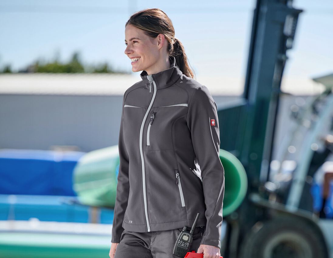 Vestes de travail: Veste Softshell e.s.motion 2020, femmes + anthracite/platine 1
