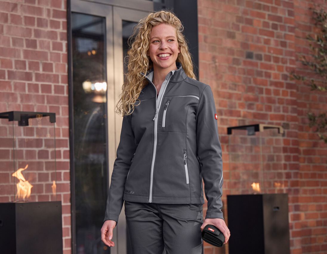 Vestes de travail: Veste Softshell e.s.motion 2020, femmes + anthracite/platine 3