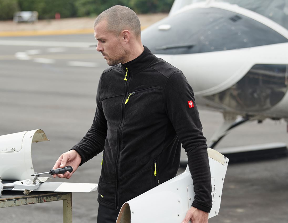 Work Jackets: Fleece jacket e.s.motion 2020 + black 1