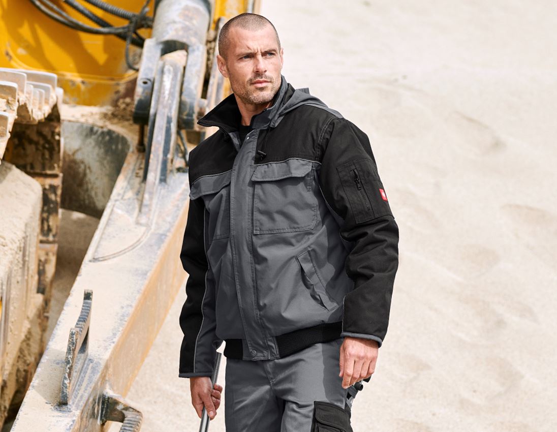 Jacken: Pilotenjacke e.s.image + grau/schwarz
