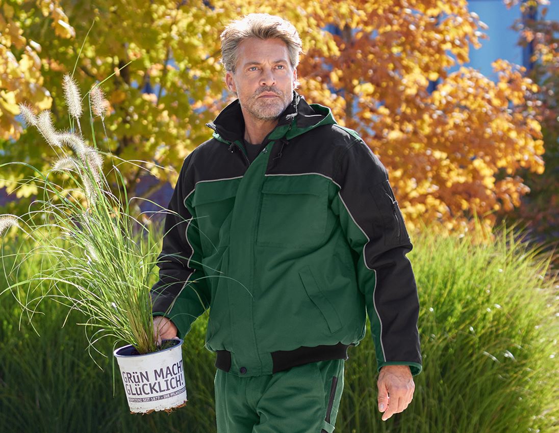 Work Jackets: Pilot jacket e.s.image  + green/black