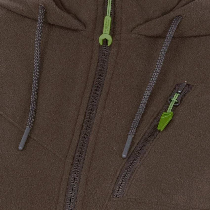 Vestes de travail: Veste capuche laine polaire e.s.motion 2020,femmes + marron 2