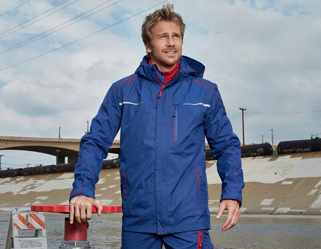 Work Jackets: 3 in 1 functional jacket e.s.motion 2020, men's + royal/fiery red