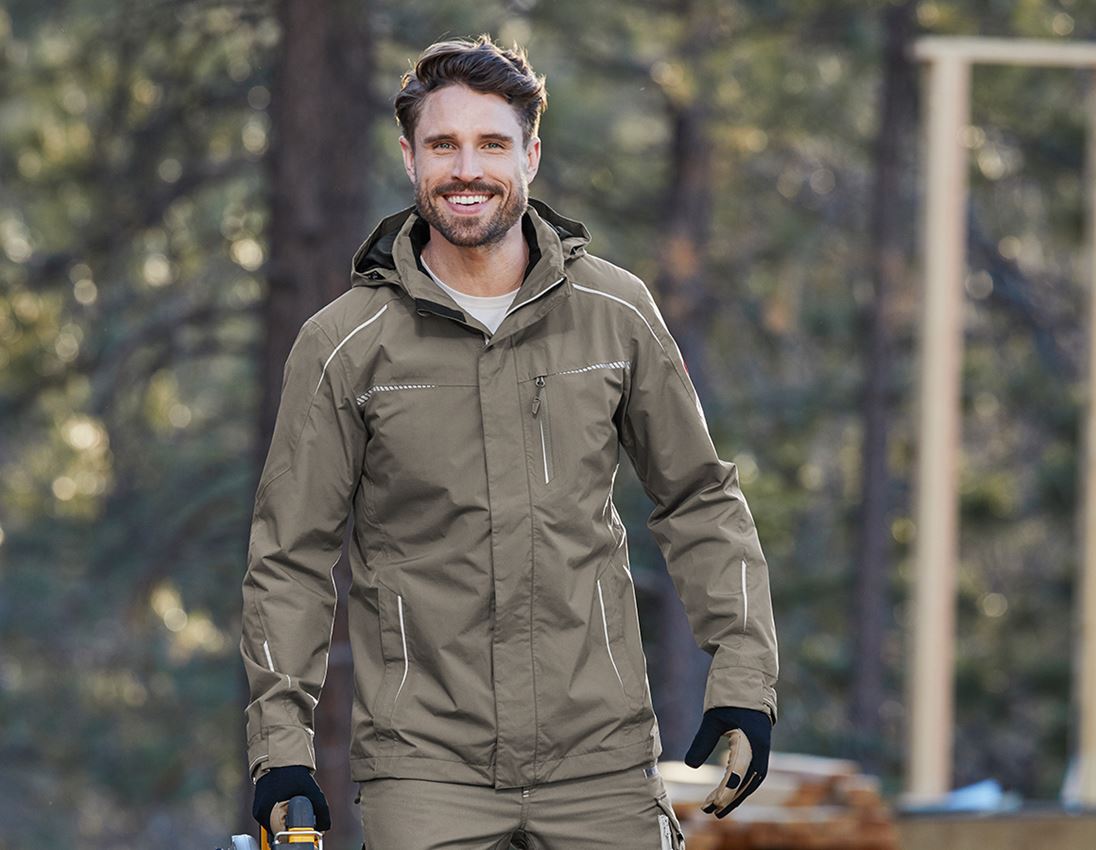 Cold: 3 in 1 functional jacket e.s.motion 2020, men's + stone/plaster