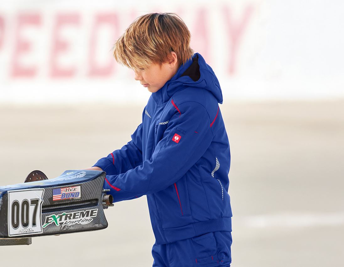 Jackets: Winter softshell jacket e.s.motion 2020,children's + royal/fiery red 1