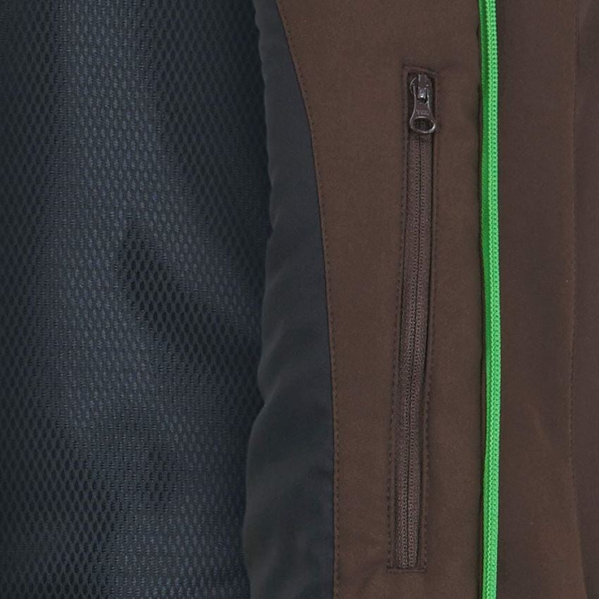 Kälte: Winter Softshelljacke e.s.motion 2020, Herren + kastanie/seegrün 2