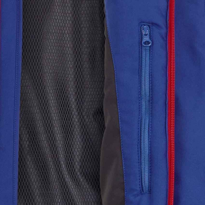 Kälte: Winter Softshelljacke e.s.motion 2020, Herren + kornblau/feuerrot 2