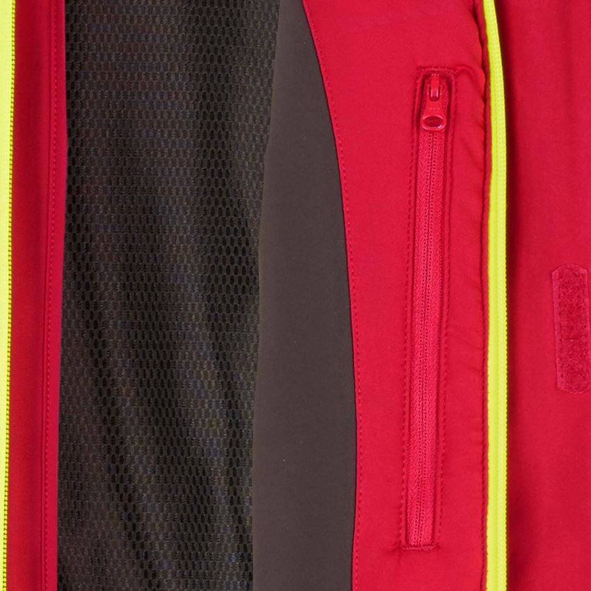 Kälte: Winter Softshelljacke e.s.motion 2020, Herren + feuerrot/warngelb 2